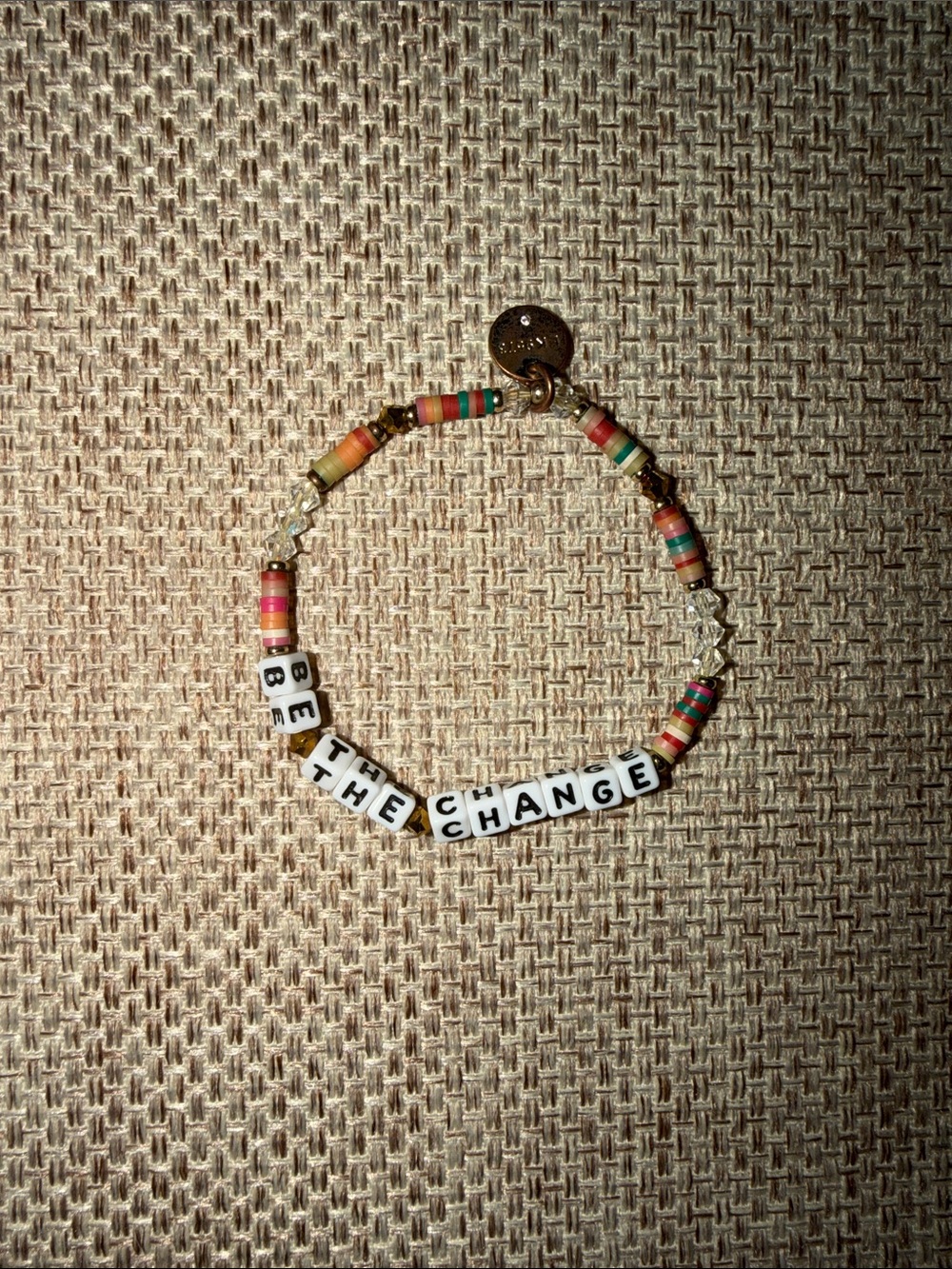 Be The Change Multicolor Beaded Bracelet - little words project